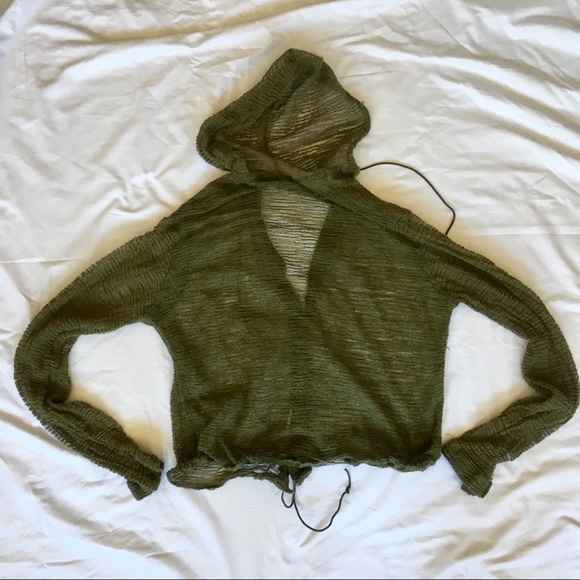 Mesh Hoodie in Army Green SOLD - Picture 6 of 8